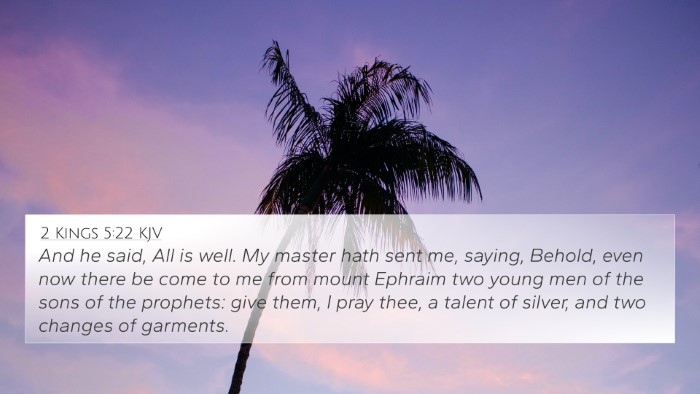 2 Kings 5:22 KJV Bible Verse Image