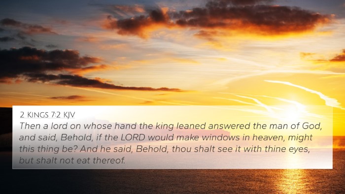 2 Kings 7:2 KJV Bible Verse Image