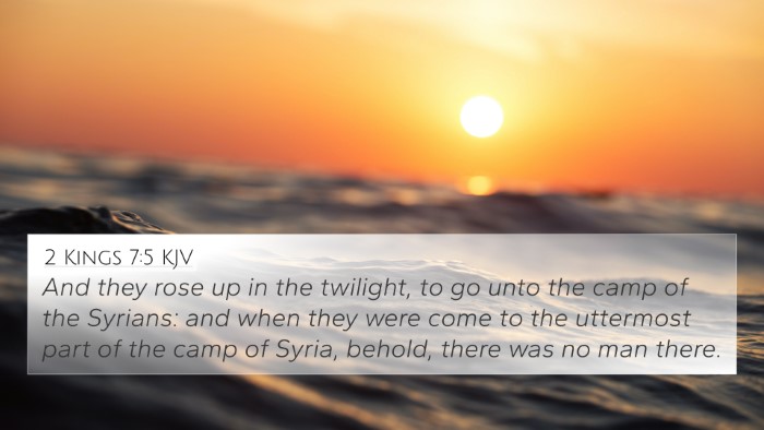 2 Kings 7:5 KJV 4K Wallpaper - And they rose up in the twilight, to go unto the - 4K Wallpaper Bible Verse
