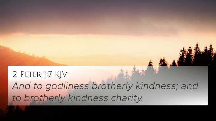 2 Peter 1:7 KJV 4K Wallpaper - And to godliness brotherly kindness; and to - 4K Wallpaper Bible Verse
