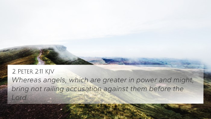 2 Peter 2:11 KJV 4K Wallpaper - Whereas angels, which are greater in power and - 4K Wallpaper Bible Verse
