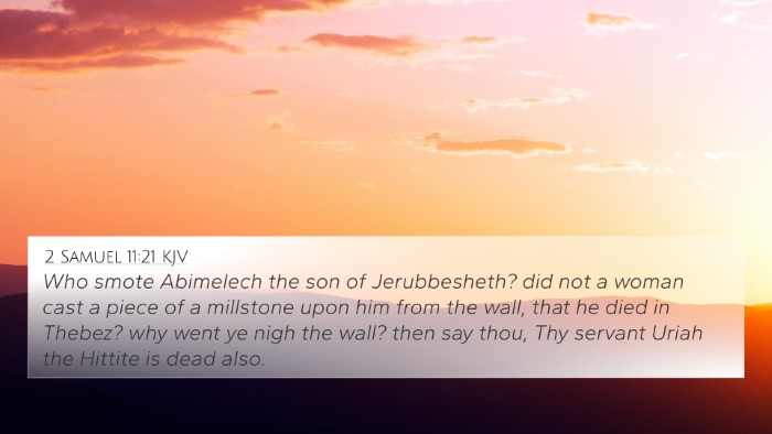 2 Samuel 11:21 KJV Bible Verse Image