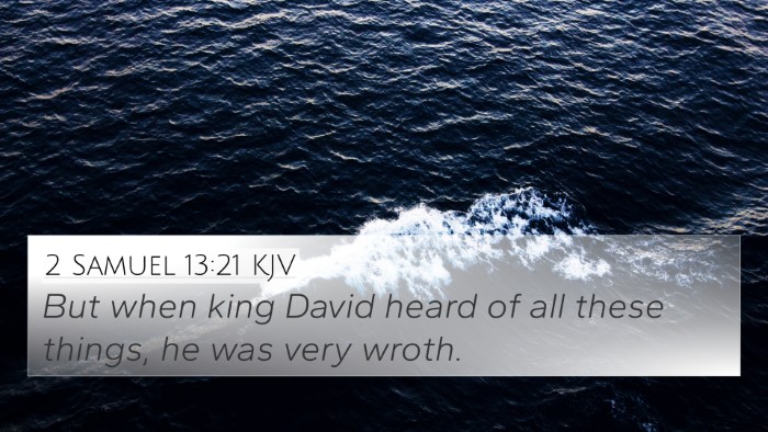 2 Samuel 13:21 KJV 4K Wallpaper - But when king David heard of all these things, he - 4K Wallpaper Bible Verse