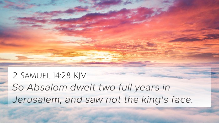 2 Samuel 14:28 KJV Bible Verse Image