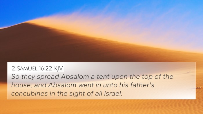 2 Samuel 16:22 KJV 4K Wallpaper - So they spread Absalom a tent upon the top of the - 4K Wallpaper Bible Verse