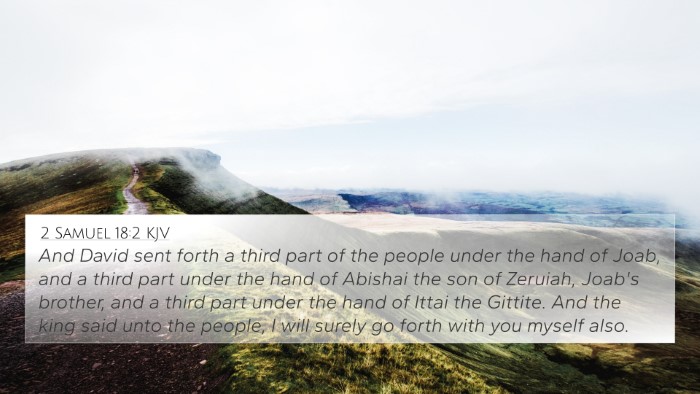 2 Samuel 18:2 KJV 4K Wallpaper - And David sent forth a third part of the people - 4K Wallpaper Bible Verse