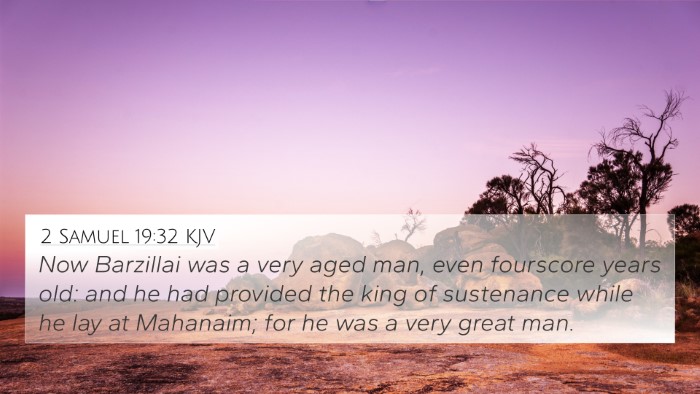 2 Samuel 19:32 KJV Bible Verse Image