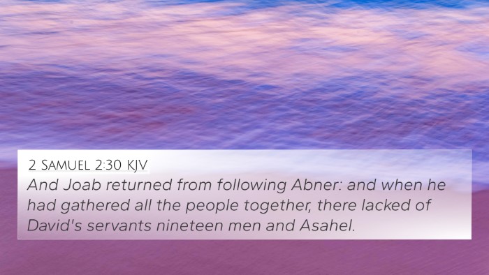 2 Samuel 2:30 KJV 4K Wallpaper - And Joab returned from following Abner: and when - 4K Wallpaper Bible Verse