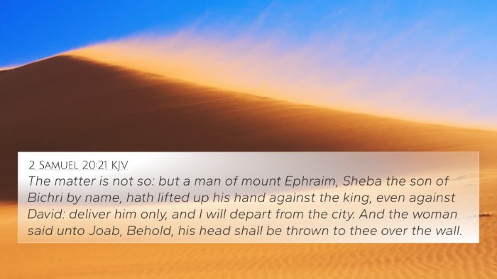 2 Samuel 20:21 KJV Bible Verse Image