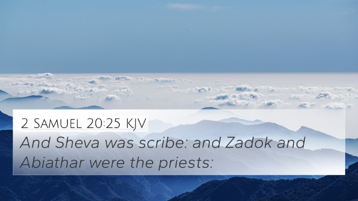 2 Samuel 20:25 KJV Bible Verse Image
