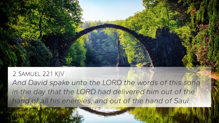 2 Samuel 22:1 KJV Bible Verse Image