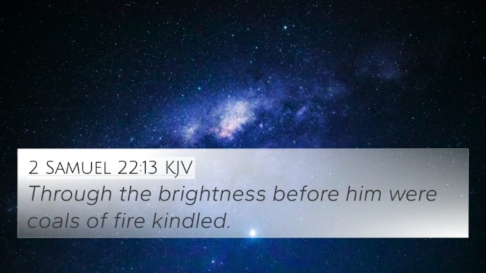 2 Samuel 22:13 KJV Bible Verse Image