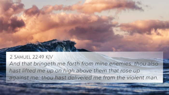 2 Samuel 22:49 KJV Bible Verse Image