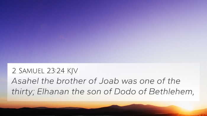 2 Samuel 23:24 KJV 4K Wallpaper - Asahel the brother of Joab was one of the thirty; - 4K Wallpaper Bible Verse