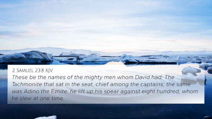 2 Samuel 23:8 KJV Bible Verse Image