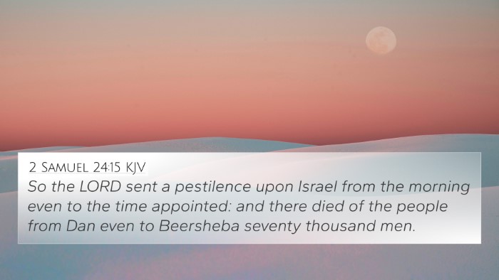 2 Samuel 24:15 KJV 4K Wallpaper - So the LORD sent a pestilence upon Israel from - 4K Wallpaper Bible Verse