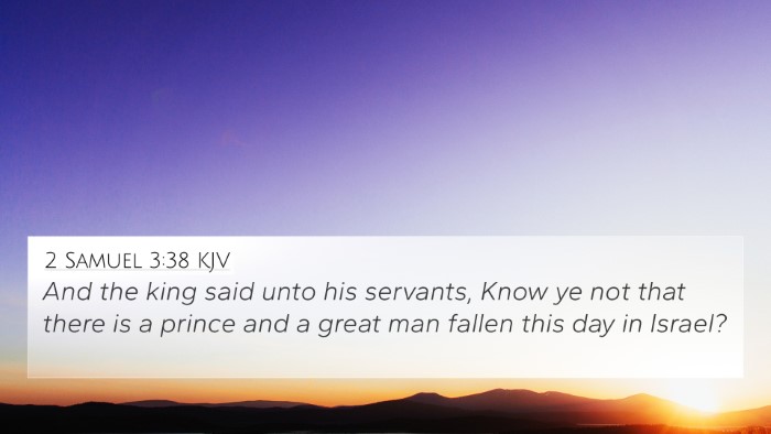 2 Samuel 3:38 KJV 4K Wallpaper - And the king said unto his servants, Know ye not - 4K Wallpaper Bible Verse