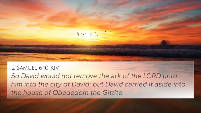 2 Samuel 6:10 KJV Bible Verse Image