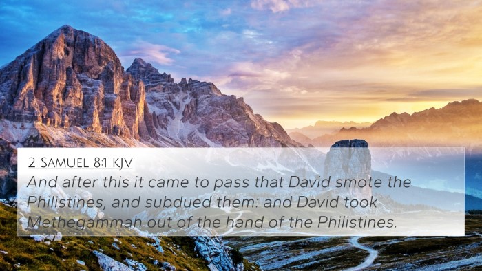 2 Samuel 8:1 KJV 4K Wallpaper - And after this it came to pass that David smote - 4K Wallpaper Bible Verse