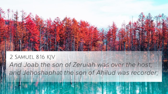 2 Samuel 8:16 KJV Bible Verse Image