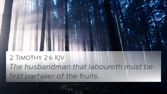 2 Timothy 2:6 KJV Bible Verse Image