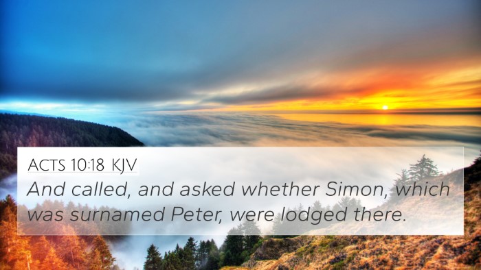 Acts 10:18 KJV 4K Wallpaper - And called, and asked whether Simon, which was - 4K Wallpaper Bible Verse