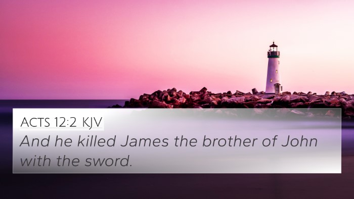 Acts 12:2 KJV Bible Verse Image
