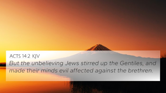 Acts 14:2 KJV Bible Verse Image