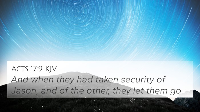 Acts 17:9 KJV 4K Wallpaper - And when they had taken security of Jason, and of - 4K Wallpaper Bible Verse