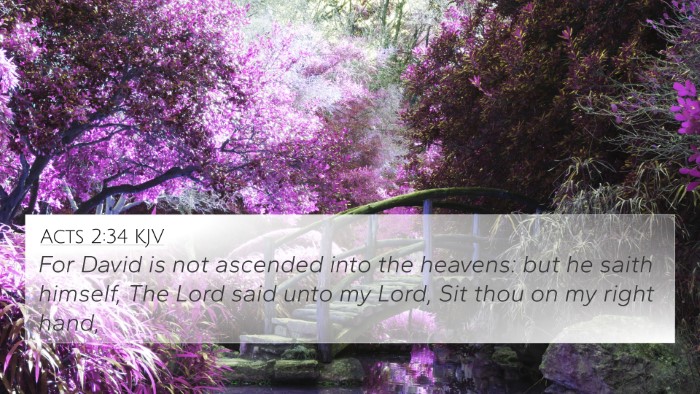 Acts 2:34 KJV Bible Verse Image