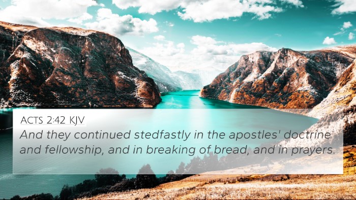 Acts 2:42 KJV Bible Verse Image