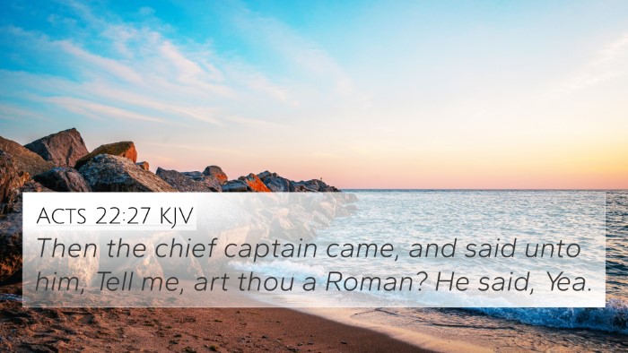 Acts 22:27 KJV 4K Wallpaper - Then the chief captain came, and said unto him, - 4K Wallpaper Bible Verse