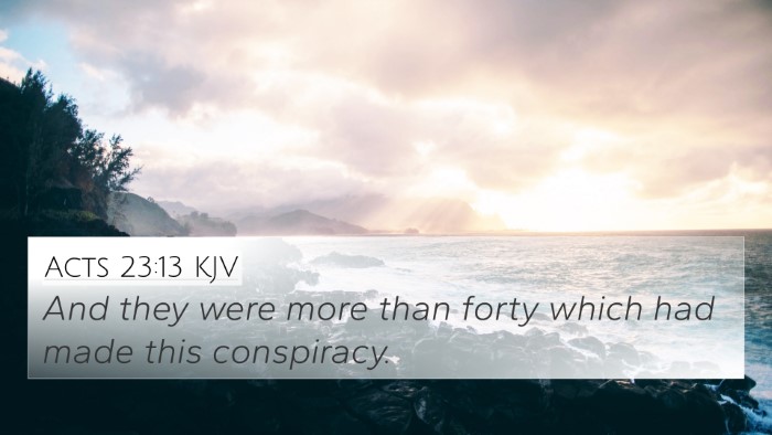 Acts 23:13 KJV 4K Wallpaper - And they were more than forty which had made this - 4K Wallpaper Bible Verse
