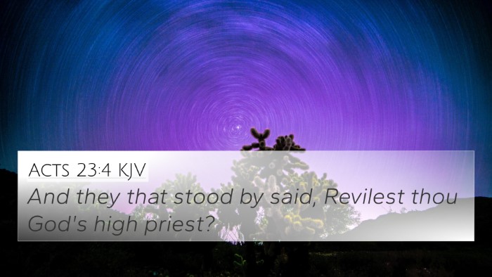 Acts 23:4 KJV 4K Wallpaper - And they that stood by said, Revilest thou God's - 4K Wallpaper Bible Verse