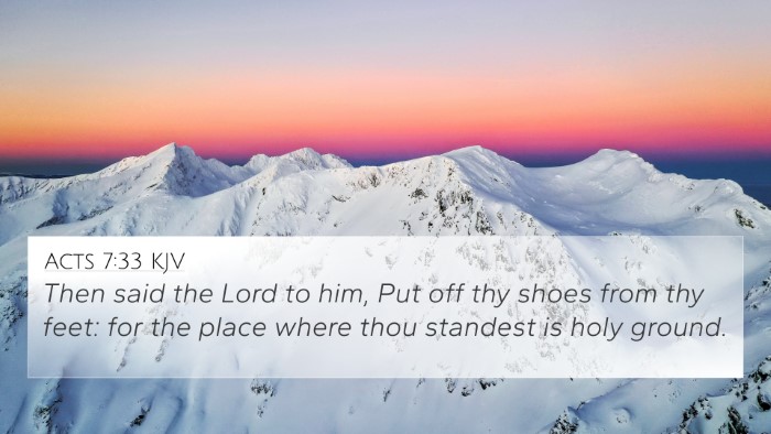 Acts 7:33 KJV Bible Verse Image