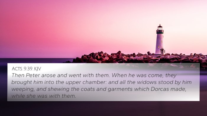 Acts 9:39 KJV Bible Verse Image