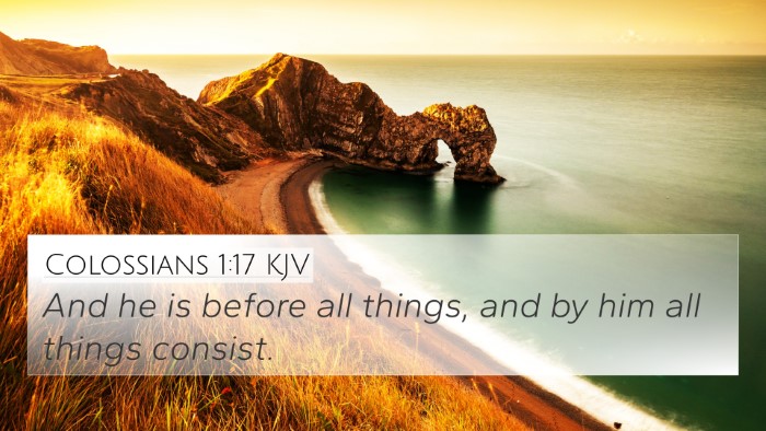 Colossians 1:17 KJV Bible Verse Image