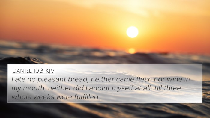 Daniel 10:3 KJV Bible Verse Image