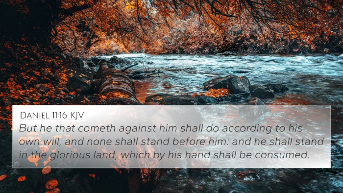 Daniel 11:16 KJV Bible Verse Image