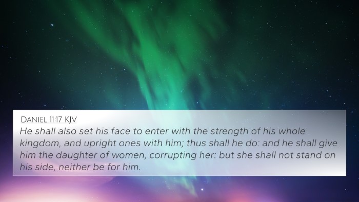 Daniel 11:17 KJV 4K Wallpaper - He shall also set his face to enter with the - 4K Wallpaper Bible Verse