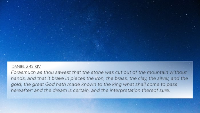 Daniel 2:45 KJV Bible Verse Image