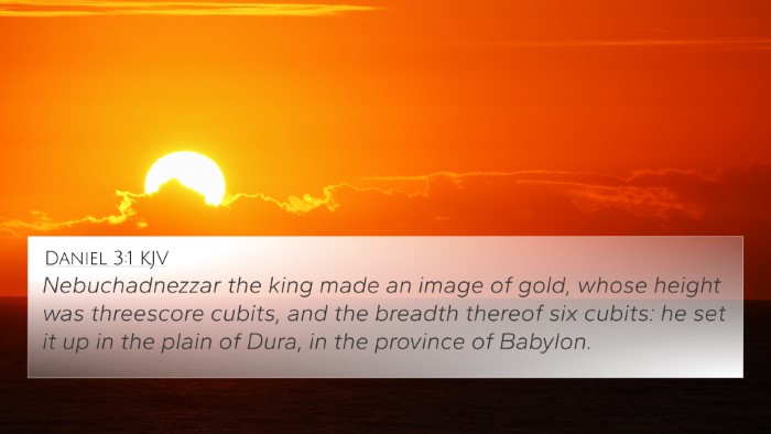 Daniel 3:1 KJV 4K Wallpaper - Nebuchadnezzar the king made an image of gold, - 4K Wallpaper Bible Verse