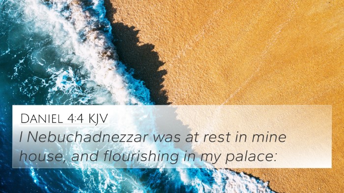 Daniel 4:4 KJV 4K Wallpaper - I Nebuchadnezzar was at rest in mine house, and - 4K Wallpaper Bible Verse