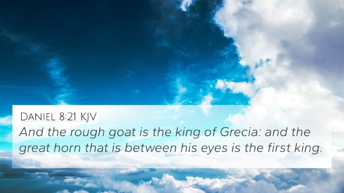 Daniel 8:21 KJV Bible Verse Image