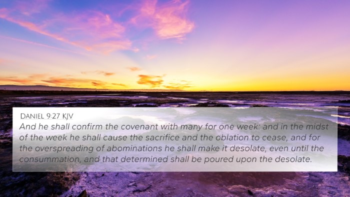 Daniel 9:27 KJV Bible Verse Image