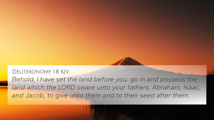 Deuteronomy 1:8 KJV 4K Wallpaper - Behold, I have set the land before you: go in and - 4K Wallpaper Bible Verse