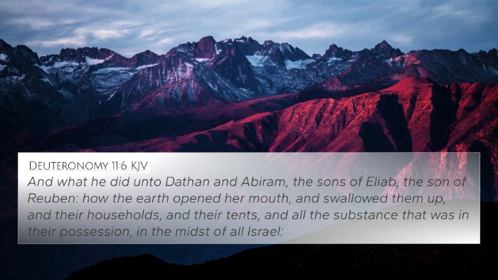 Deuteronomy 11:6 KJV Bible Verse Image