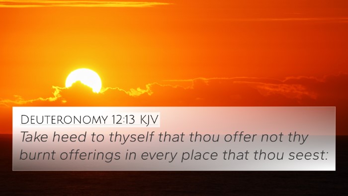 Deuteronomy 12:13 KJV Bible Verse Image