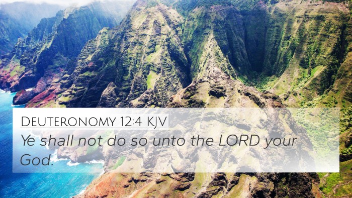 Deuteronomy 12:4 KJV Bible Verse Image