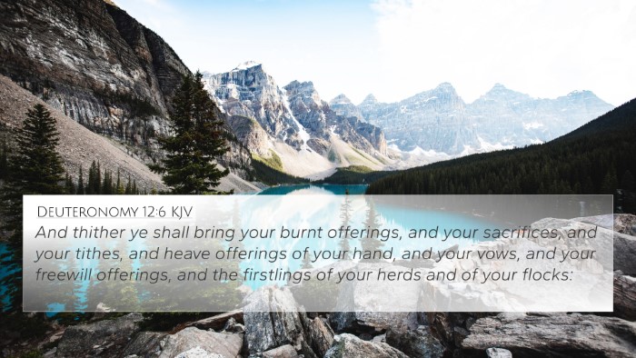 Deuteronomy 12:6 KJV Bible Verse Image